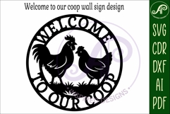 Welcome to our coop Chicken wall sign, SVG file. Product Image 3