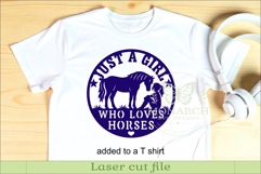 Just A Girl Who Loves Horses SVG | Horse Lover Wall Sign Product Image 3