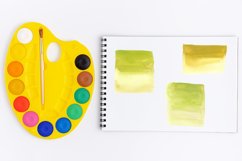 Watercolor splash clipart, Green olive watercolor brushes Product Image 3