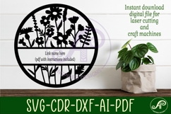 Wild flowers name sign svg laser cut template Product Image 2