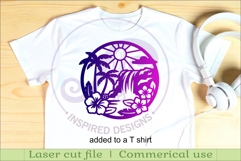 Tropical waterfall wall sign, SVG file. laser cut Product Image 3