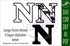 Farm Large N wall Letter 3 layer sign Product Image 3
