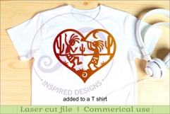 Kokopelli heart wall sign, laser cut Product Image 3
