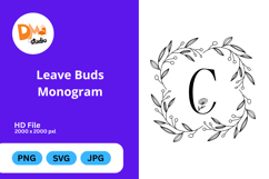 Leave Buds Monogram Product Image 1