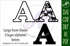 Farm Large A wall Letter 3 layer sign Product Image 3