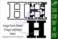 Farm Large H wall Letter 3 layer sign Product Image 3