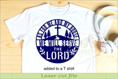 As For Me And My House Christian Wall Sign SVG Laser Cut Product Image 3