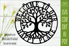Welcome to Our Happy Place SVG | Tree of Life Layered Sign Product Image 3