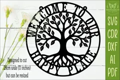 Welcome to Our Happy Place SVG | Tree of Life Layered Sign Product Image 3