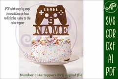 Gamer level up personalized number cake toppers, 16 designs Product Image 3