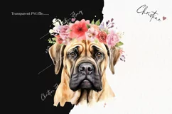 Watercolor Dogs with Flower Crowns Clipart | Watercolor Dog Product Image 2