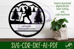 Hiker male name wall art sign, SVG file Product Image 4