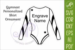 Gymnast Outfit Christmas Ornament SVG laser cut Product Image 3