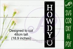 Howdy Word wall art sign, SVG file Product Image 3