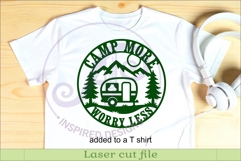 Camp More Worry Less SVG | Camping Wall Sign Laser Cut File Product Image 3