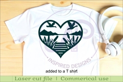 Lake heart wall sign, SVG file. Product Image 3