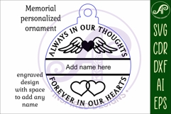 Always in our thoughts memorial Christmas Ornament SVG laser Product Image 3