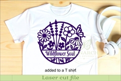 Wildflower Name Sign SVG, Floral Butterfly Monogram, Laser Product Image 3