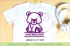 Cute bear personalized name sign laser cut Product Image 3