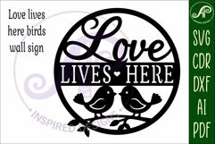 Love lives here wall sign, SVG file. Product Image 3