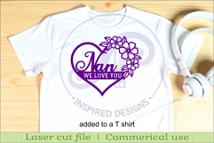 Nan We love you heart wall sign laser cut file Product Image 3