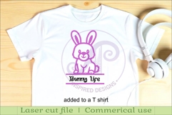 Cute Woodland Bunny name sign svg laser cut file Product Image 3