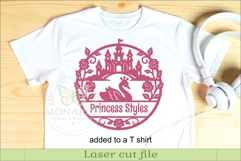 Swan Princess Name Sign SVG, Fairytale Castle Laser Cut File Product Image 3