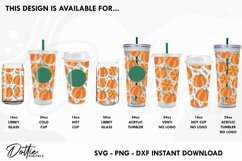 Pretty Pumpkins No Hole Starbucks Wrap SVG | 24oz Cold Cup Product Image 3