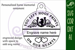 Horse memorial Christmas Ornament SVG laser cut Product Image 3