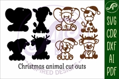 Christmas animals shapes laser cut wall art 2 Product Image 3