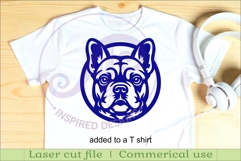 French Bulldog SVG Laser Cut File, Dog Face Wall Art Product Image 3