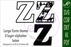 Farm Large Z wall Letter 3 layer sign Product Image 3
