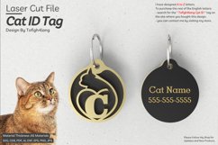 C | Cat ID Tag | Cat ID Tag Slide On Collar| laser cut | SVG Product Image 1