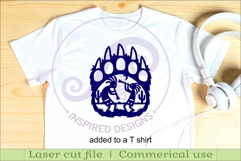 Bear paw print with Kokopelli wall sign Product Image 3