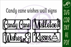 Candy wishes and mistletoe kisses wall sign Christmas Product Image 3