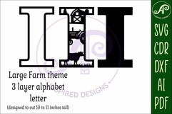 Farm Large I wall Letter 3 layer sign Product Image 3