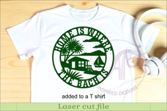 Home Is Where the Bach Is SVG, Kiwi Beach House Laser Cut Product Image 3