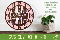 Toy Soldier Clock SVG Designs Christmas Nutcracker Clocks Product Image 3