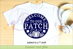 Welcome to Our Patch Fall Wall Sign SVG, Pumpkin Laser Cut Product Image 3