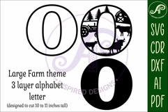 Farm Large O wall Letter 3 layer sign Product Image 3