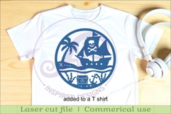 Pirate ship scene wall sign, SVG file. Product Image 3