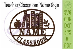 Personalized Teacher Classroom Sign SVG. Teacher decor Product Image 3