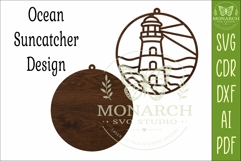 Lighthouse Suncatcher SVG | Ocean Window Hanger Laser Cut Fi Product Image 3