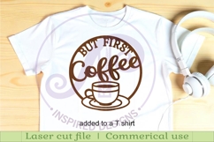 But first Coffee and wine wall sign, SVG file. vector sign Product Image 3