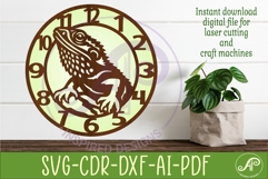 Bearded Dragon Lizard Clock SVG, Reptile Laser Cut Clock Product Image 3