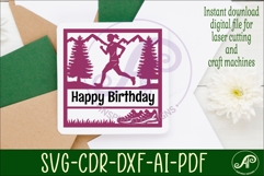Runner, female running themed named wall sign or card topper Product Image 3
