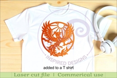 Phoenix Bird wall art sign, SVG file. Fire bird Product Image 3
