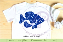 Black Crappie fish Silhouette laser cut wall art Product Image 3