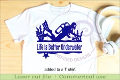 Male Scuba Diver Name Sign SVG, Diving Wall Decor Laser Product Image 3