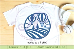 Hot air balloon wall sign laser cut file Product Image 3